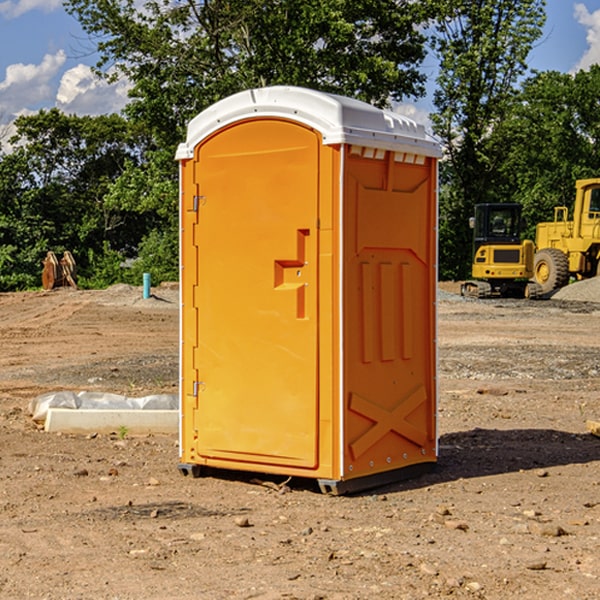 how often are the portable restrooms cleaned and serviced during a rental period in Elsie